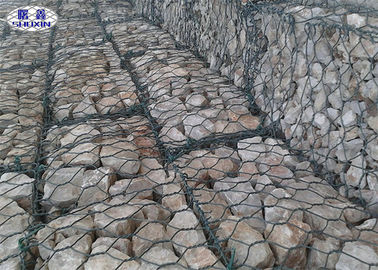 8X10 المجلفن الصخري قفص جدار سداسية الشكل لمنع الجبر