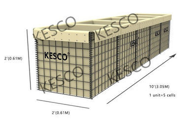 HESCO MIL 5 سلسلة جدار الرمال العسكرية Hesco الحواجز الزنك -5 ٪ أسلاك سبائك الألومنيوم