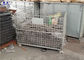 شبكة أسلاك الفولاذ البليت أقفاص التخزين الثقيلة قابلة للطي للمستودع