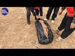 عملية تركيب شبكة حاجز الخزان