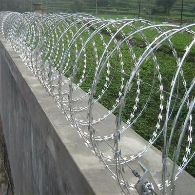 Galvanized Razor Barbed Wire Roll Fence for Outdoor 450mm Razor Barbed Wire Price