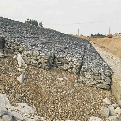 Hexagonal Woven Gabion Mesh | Galvanized & PVC Coated Rock Cages For Retaining Walls