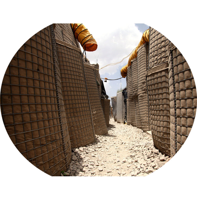صناديق حاجز HESCO مجلفنة على الساخن مع تكسية أرضية