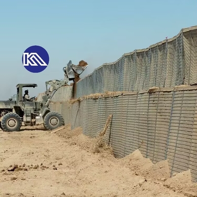 حاجز غابيوني مضاد للتآكل الثقيل غالفان طلاء Mi10 حاجز دفاعي لجدار الحفاظ الطارئ