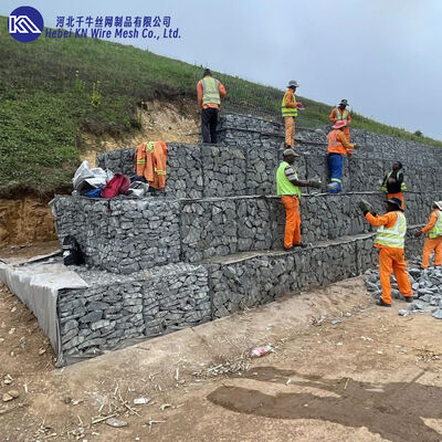 6*8cm Mesh Hole 2.2mm Wire Diameter Galvanized Q195 Steel Wire Gabion Basket Gabion Box