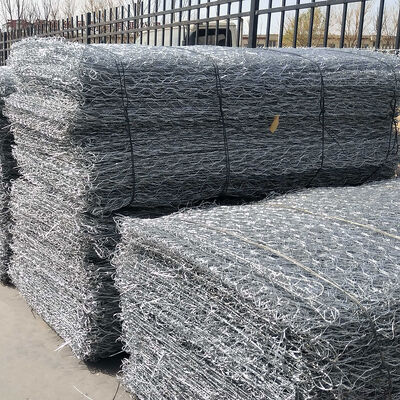 Hebei KN Galvanized Wire Mesh Flood Control Gabion Baskets For Retaining Wall