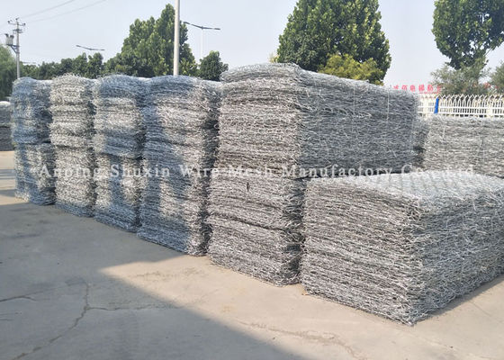 2x1x1m ملأ الحجر الساخن سلال التراب الحديد المجلفن الثقيلة