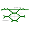 بولي كلوريد الفينيل الأخضر 6mx2mx0.3m سداسية التراب سلة المجلفن شبكة أسلاك حديدية روك بوكس