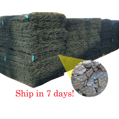 6x2x0.5m 8x10cm سلة التراب المجلفنة 2.7mm
