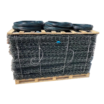 2x1x0.5m صندوق التراب تراجع الساخنة الصخور المجلفنة 2.2mm / 6x8cm