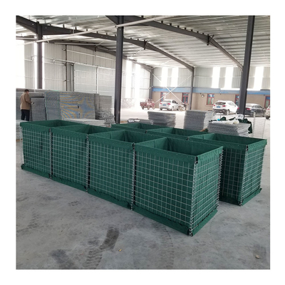 Mil4 ملحومة HESCO رمل يملأ الحاجز العسكري مع 300g / M2 Geotextile