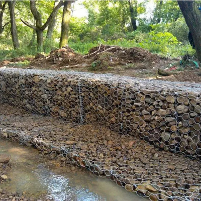 2X1X1M صندوق شبكة سلكية التراب 80X100 مللي متر سلة التراب الصخرية لمشروع التحكم في الفيضانات