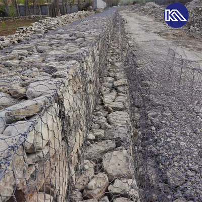 60 * 80mm سلال التراب المجلفن الزنك المغلفة شبكة سلكية التراب سداسية