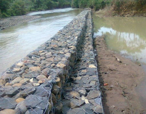 2*1*0.5M Pvc مغلفة غابيون مربع الزجاجية للخدمة الثقيلة الشبكة