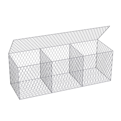 حجر ملء 4*1*1m Pvc مغلفة غابيون مربع الزجاجية شبكة منسوجة
