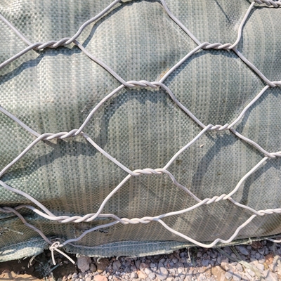مربع غابيون معدني 2.7mm مربع 2x1x1m مربع 3x1x1m مربع 80x100mm مربع ستة