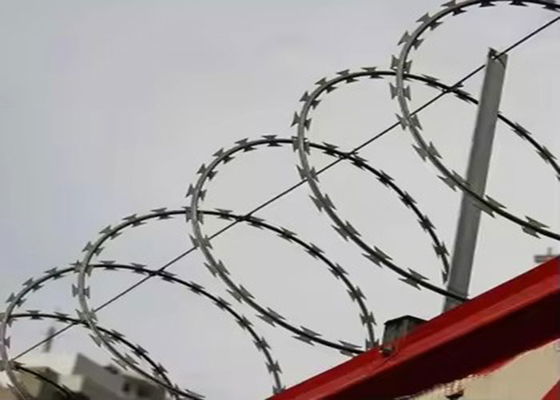 حاجز نشر أمان الأسلاك الشائكة الشائكة كونسرتينا الممتازة