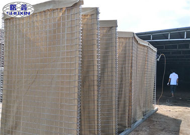 الحواجز الدفاعية الثقيلة HESCO العسكرية SX - 10 / مربع التراب المجلفن