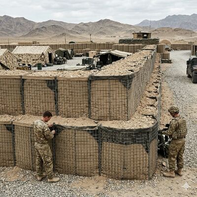 حاجز دفاعي 2.21 م × 1.52 م × 30.5 م مقاوم للانفجار جدار رملي كرات الطلاء مخابئ الهواء جدار قابل للنفخ