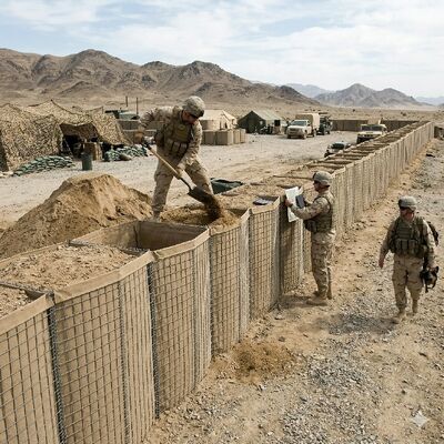 حاجز دفاعي 3 "X3" أكياس رمل التراب الفولاذية الملحومة معقل الفيضانات محيط الأمن الجدار الواقي