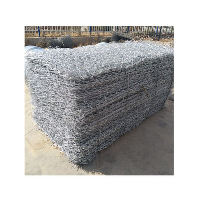 المجلفن / PVC المغلفة صندوق التراب شبكة سلكية ثلاثة تويست التراب الاحتفاظ بالجدران للبيع في تنزانيا