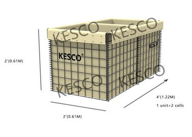دفاعي Hesco Bastion Barrier MIL 2 نظام الحاجز الاستكشافي