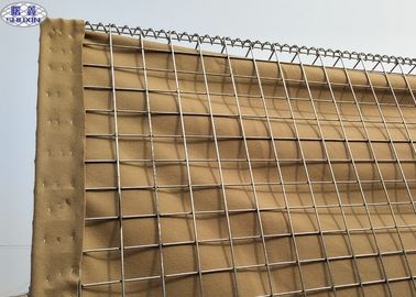 ملحومة شبكة سلكية العسكرية Hesco الحواجز الدفاعية مع القماش المموه