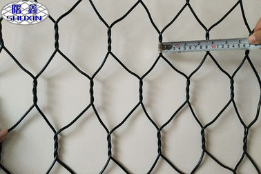 PVC المغلفة نسج التراب شبكة مربع شبكة أسلاك 2.7MM / حافة الأسلاك 3.4mm
