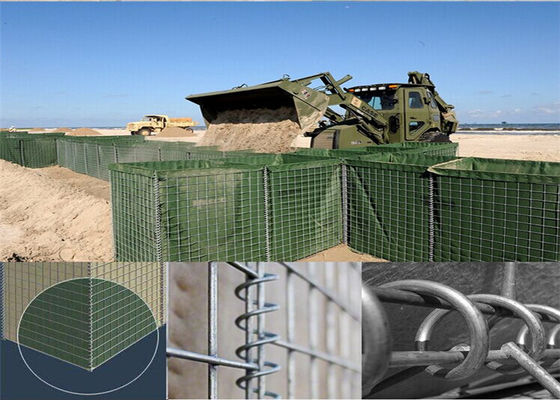 ISO COC المجلفن الحاجز الدفاعي سلال التراب الملحومة لمعدات Revetments
