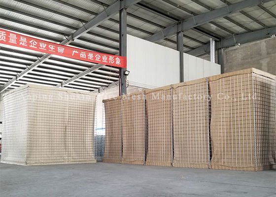 لون الرمال Hesco MIL19 الحواجز الدفاعية للجيش