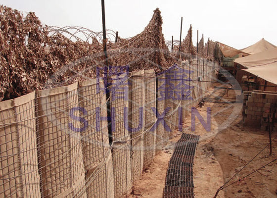 الحماية العسكرية شبكة الأسلاك المجلفنة Hesco Blast Walls الحجم القياسي