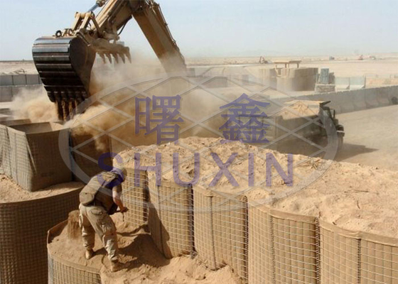 التكسية الأرضية Gabion Galfan Mil 19 الحواجز الدفاعية المملوءة بالرمل