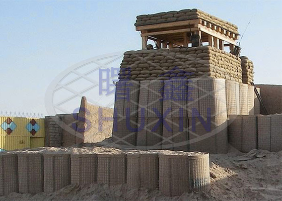 الساخنة المجلفن الملحومة 4 مم هيسكو المتاريس مربعات مع جيوتكستايل
