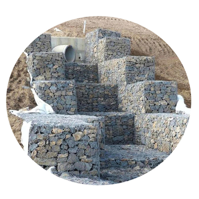 جدار الاحتفاظ الأرض 1 م × 1 م × 1 م التراب مربع سياج المنسوجة ثلاثة تويست سداسية طلاء بولي كلوريد الفينيل